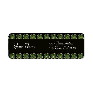 Etiqueta Gold Saint Patrick Shamrock Jewel con Perlas