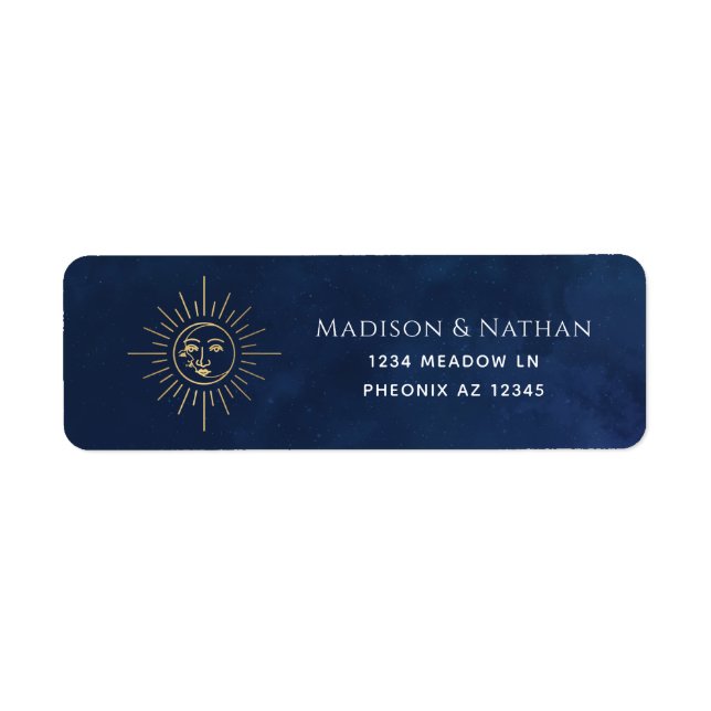 Etiqueta Gold Sun and Moon Tarot (Frente)