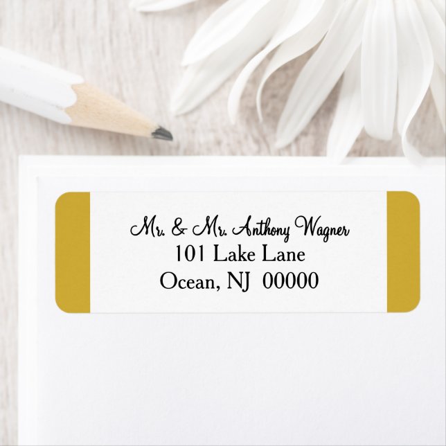 Etiqueta Gold White Wedding (In situ)
