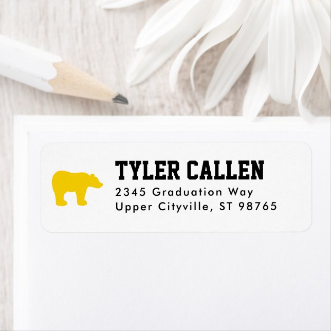 Etiqueta Golden Bear Varsity Graduation Address (In situ)