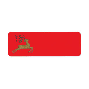ETIQUETA GOLDEN CHRISTMAS REINDEER