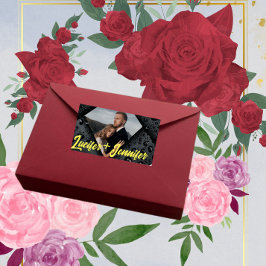 Etiqueta Golden Diamond Modern Elegant Customized Wedding