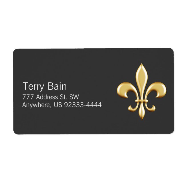 Etiqueta Golden Fleur De Lis (Frente)