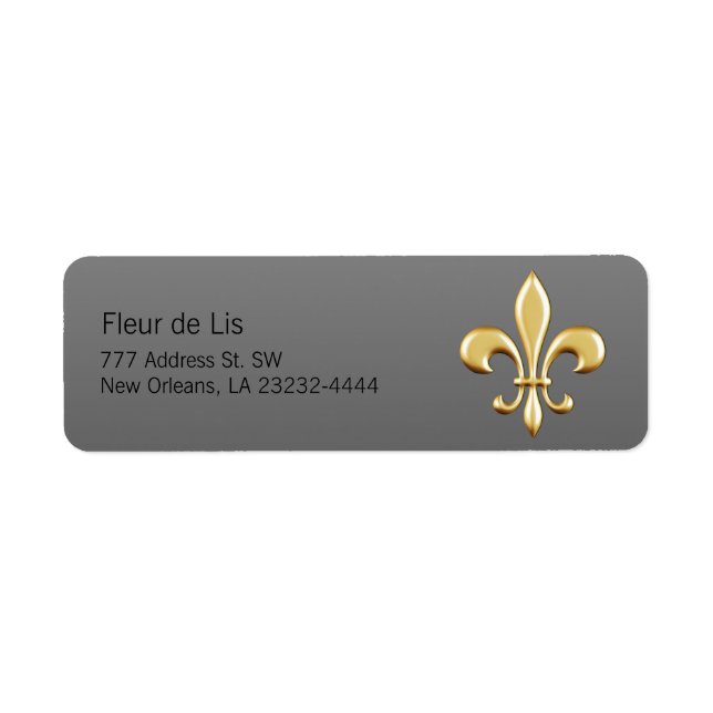 Etiqueta Golden Fleur De Lis (Frente)