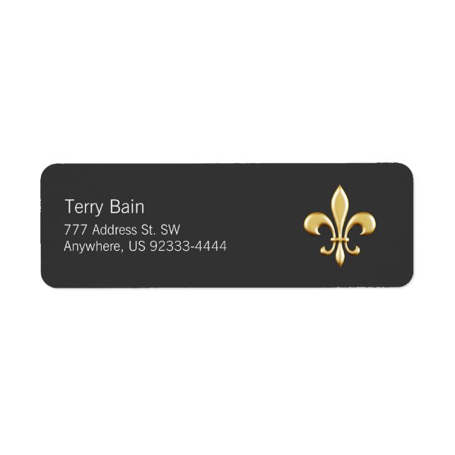 Etiqueta Golden Fleur De Lis (Frente)