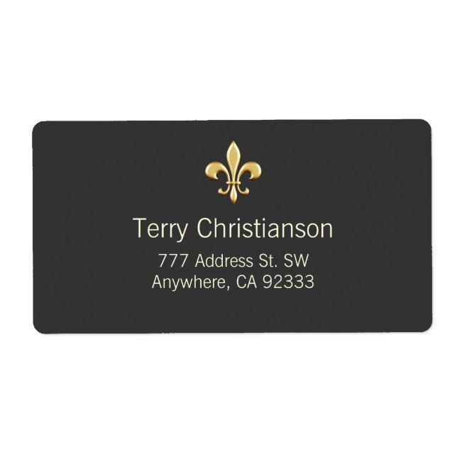 Etiqueta Golden Fleur De Lis (Frente)