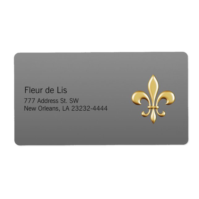 Etiqueta Golden Fleur De Lis (Frente)