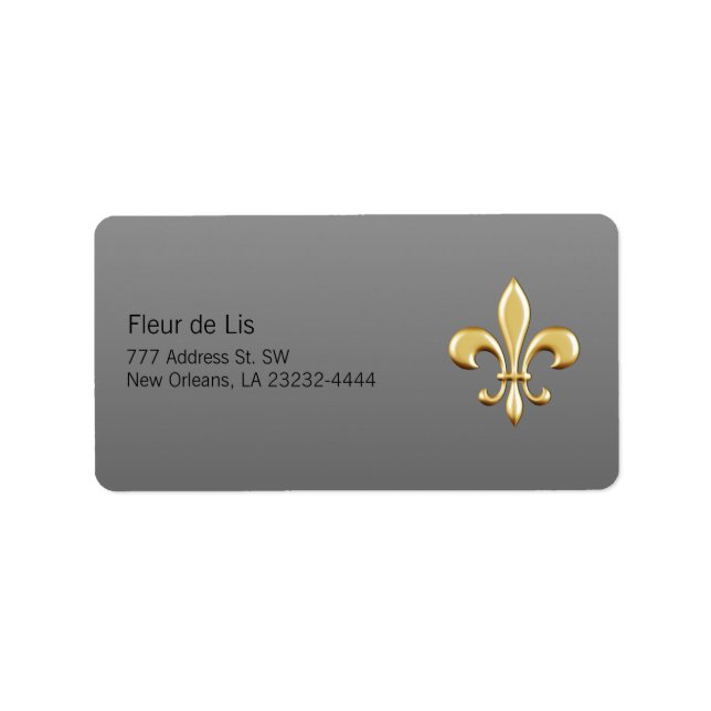 Etiqueta Golden Fleur De Lis (Frente)