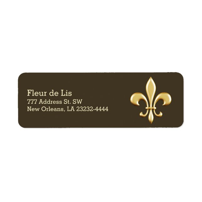 Etiqueta Golden Fleur De Lis (Frente)