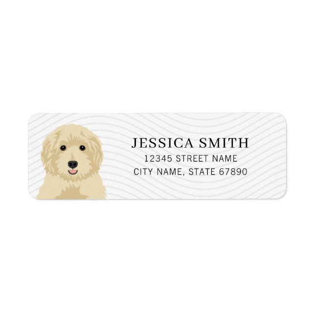 Etiqueta Goldendoodle Return Address Labels (Frente)