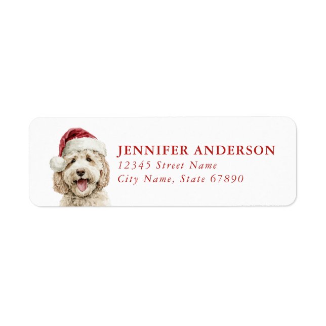 Etiqueta Goldendoodle Return Address Labels (Frente)