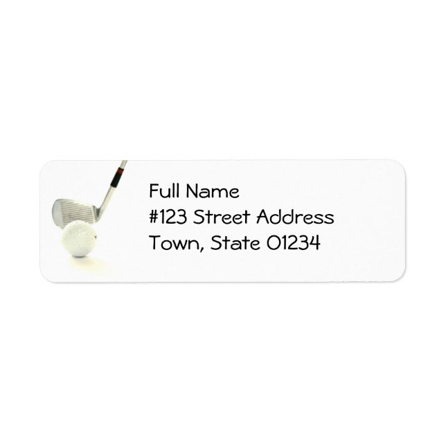 Etiqueta Golf Ball and Club Mailing Lael (Frente)