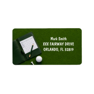 Etiqueta Golf con nombre para golfista 