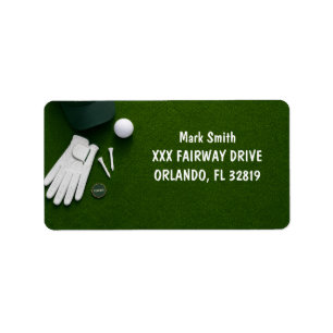 Etiqueta Golf con nombre para golfista