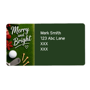 Etiqueta Golf con tema de Navidad