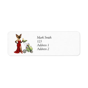 Etiqueta Golf con tema de Navidad para amante de gatos golf