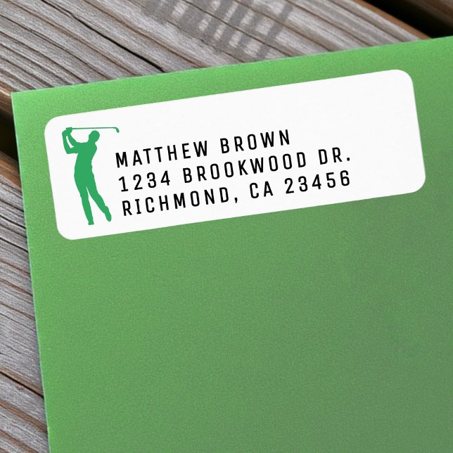 Etiqueta Golf Green & White Golfing (Golf Green & White Golfing Label
)