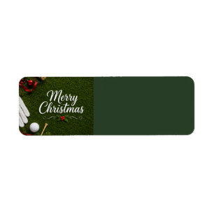 Etiqueta Golf Navidad en putting green