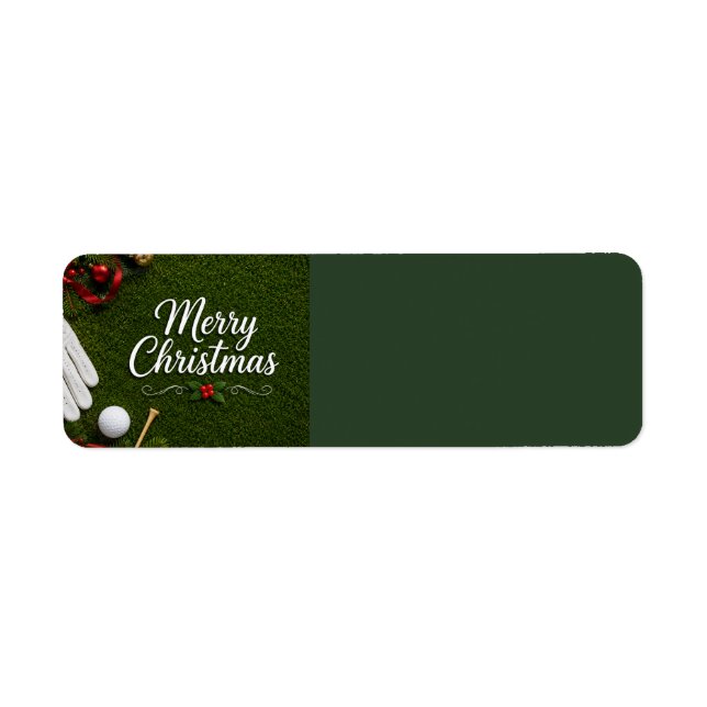 Etiqueta Golf Navidad en putting green (Frente)
