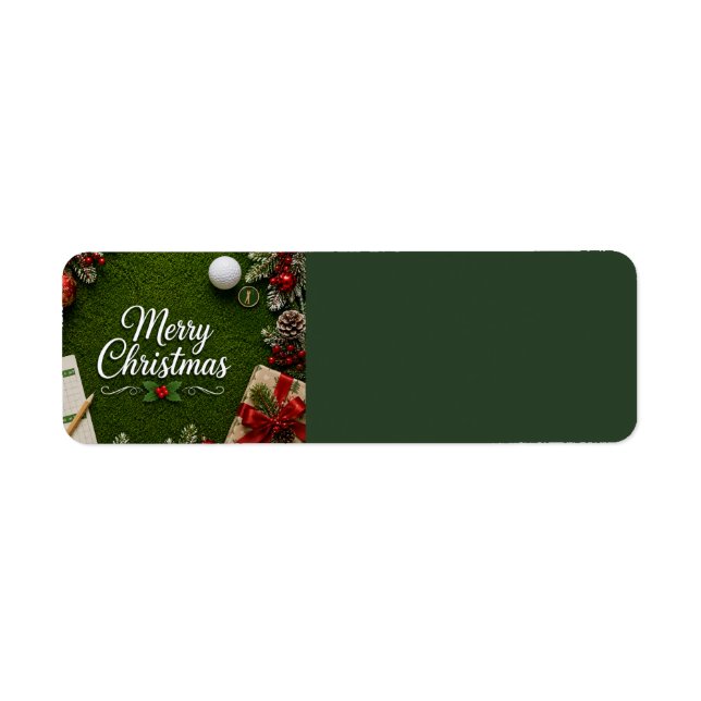 Etiqueta Golf Navidad en putting green (Frente)