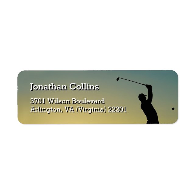 Etiqueta Golf personalizado | Deporte (Frente)