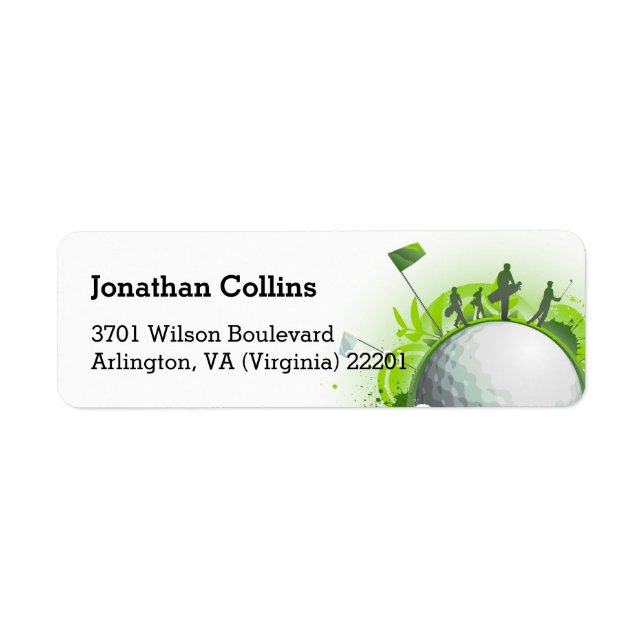 Etiqueta Golf personalizado | Deporte (Frente)