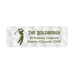 Etiqueta Golfing Them Golf Bar Mitzvah Dirección de Regreso