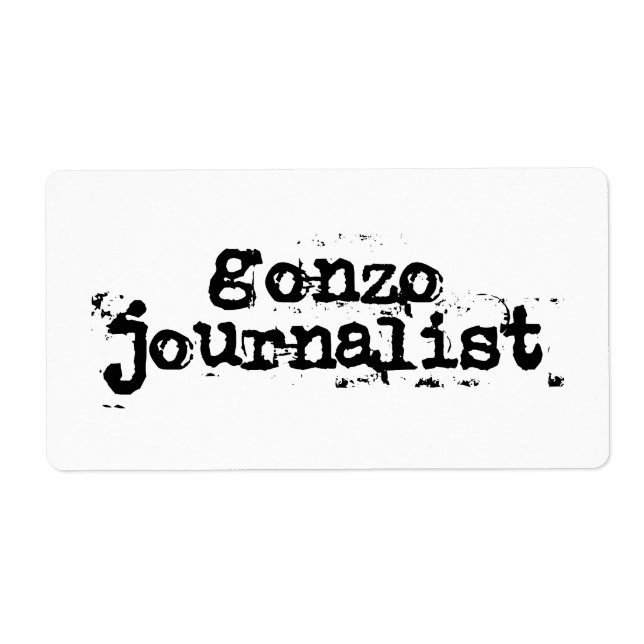 Etiqueta Gonzo Journalist (Frente)