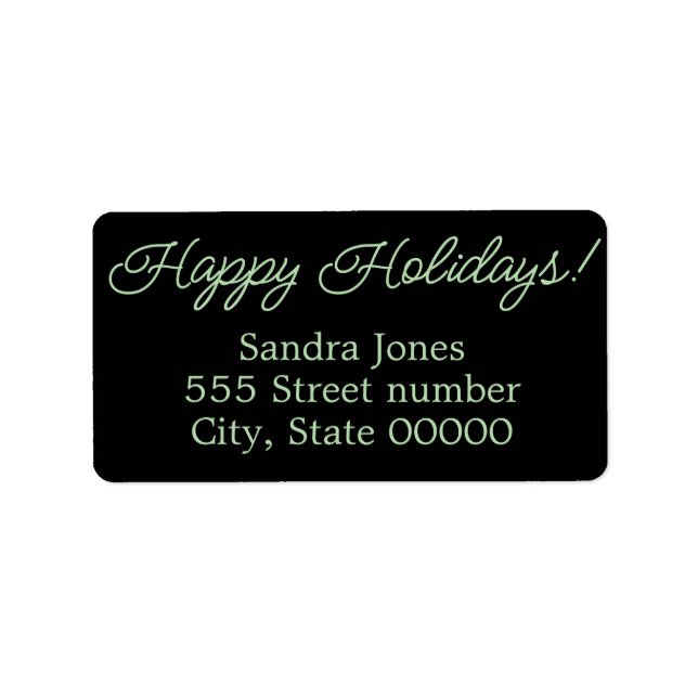 Etiqueta Gorgeous address labels happy holidays (Frente)