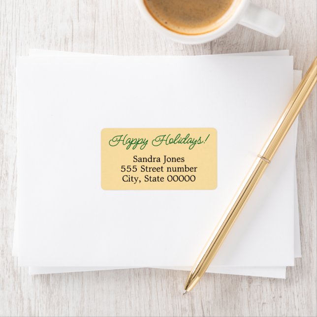 Etiqueta Gorgeous address labels happy holidays (In situ)