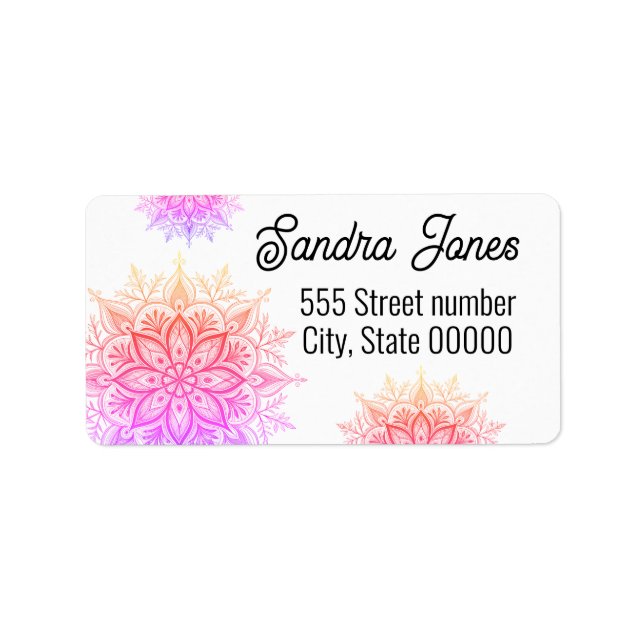 Etiqueta Gorgeous address labels snowflake (Frente)