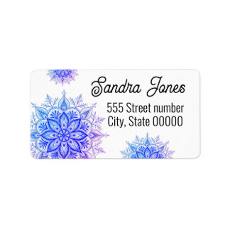 Etiqueta Gorgeous address labels snowflake