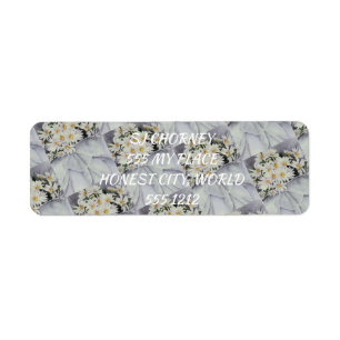 ETIQUETA GORGEOUS BOUQUET OF WHITE DAISIES FLORAL