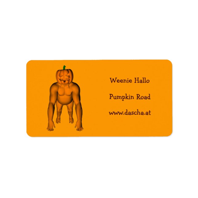 Etiqueta Gorila de Halloween (Frente)