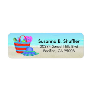 Etiqueta Gorra de Tote de la bolsa de playa de Cute Fun Bea