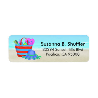 Etiqueta Gorra de Tote de la bolsa de playa de Cute Fun Bea