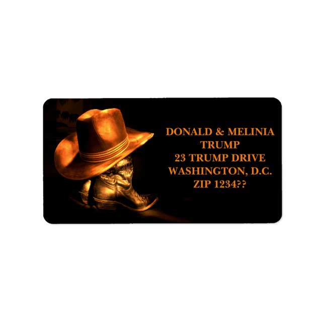 ETIQUETA GORRA Y BOTES DE COWBOT* (Frente)