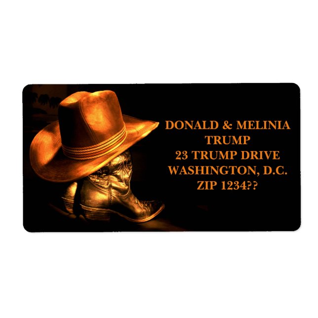 ETIQUETA GORRA Y BOTES DE COWBOY (Frente)