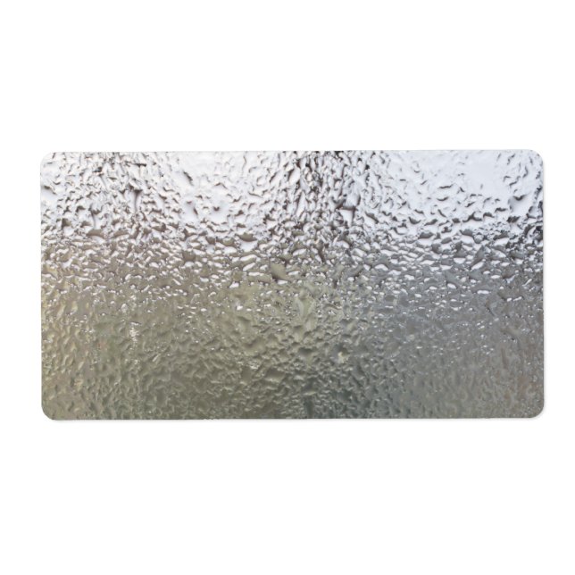 Etiqueta Gotas de agua en el vidrio (Frente)