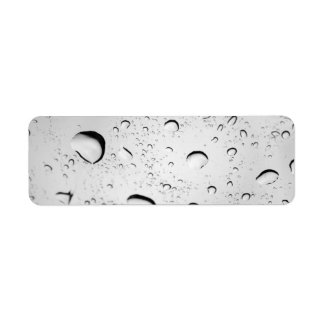 Etiqueta Gotas de lluvia en vidrio