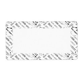 Etiqueta Gourmet Pattern Bon Appetit de Vintage Food Lover