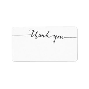 Etiqueta Gracias Calligraphy Blank Write-In Address