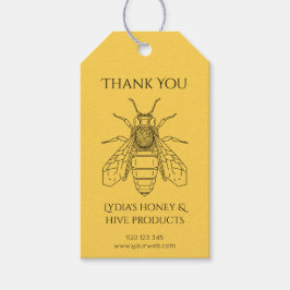 Etiqueta "Gracias" de la personalizado Honeybee pa