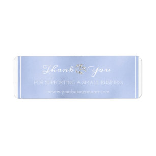 Etiqueta Gracias Por Apoyar A Small Business Baby Blue