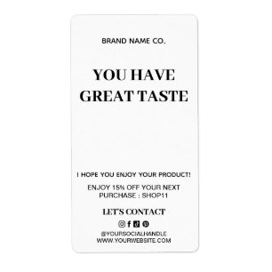 Etiqueta Gracias Por El Orden Moderno   Tienes Un Buen Gust