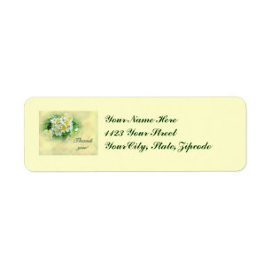 Etiqueta Gracias Rosas White Multiflora Wildflower