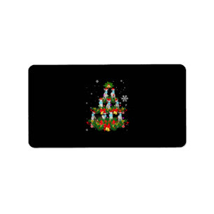 Etiqueta Gracioso Boston Terrier Christmas Tree Mask Xmas