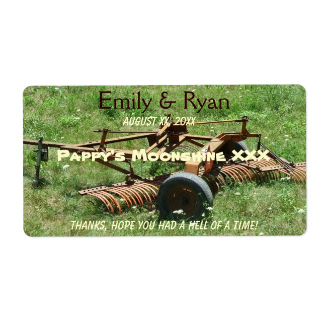 Etiqueta Gracioso, Country Western, Cerveza / Vino (Frente)