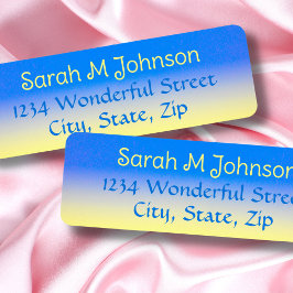 Etiqueta Gradiente amarillo azul Paz Sin apoyo a la guerra