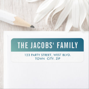 Etiqueta Gradiente azul oscuro moderno y elegante